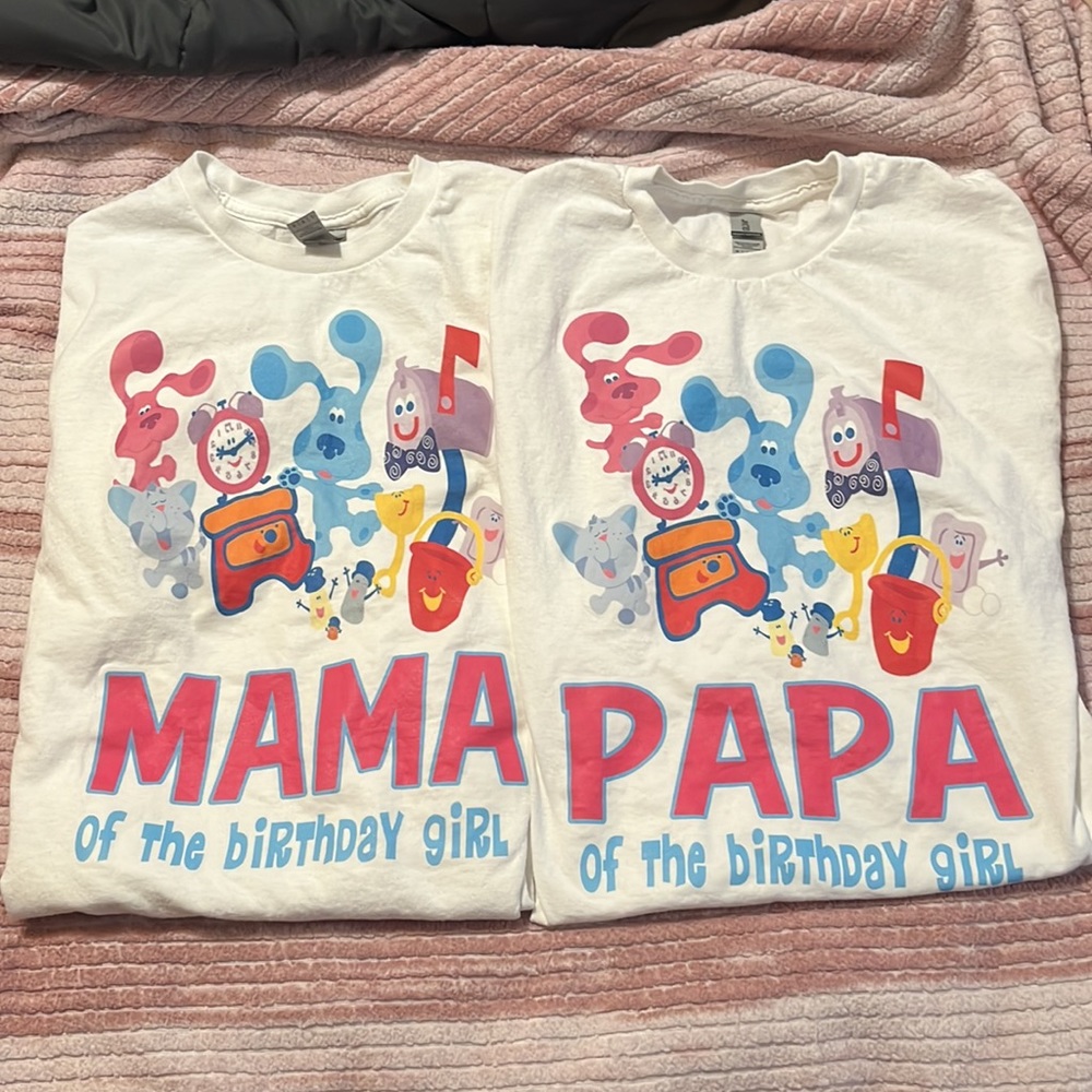 Blues Clues Mama & Papa of the Birthday Girl Shirts